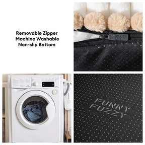 Lit apaisant pour chien en peluche moelleuse, inspiré du biscuit, avec oreiller – SweetNap