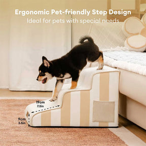 Escalier pour animaux antidérapant en éponge à rayures amovible - SafeStep