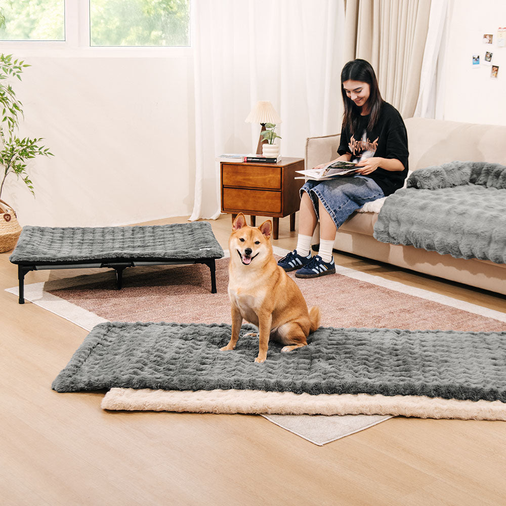 Tapis pour animaux de compagnie en peluche chaude, lavable et portable - ThermoPad