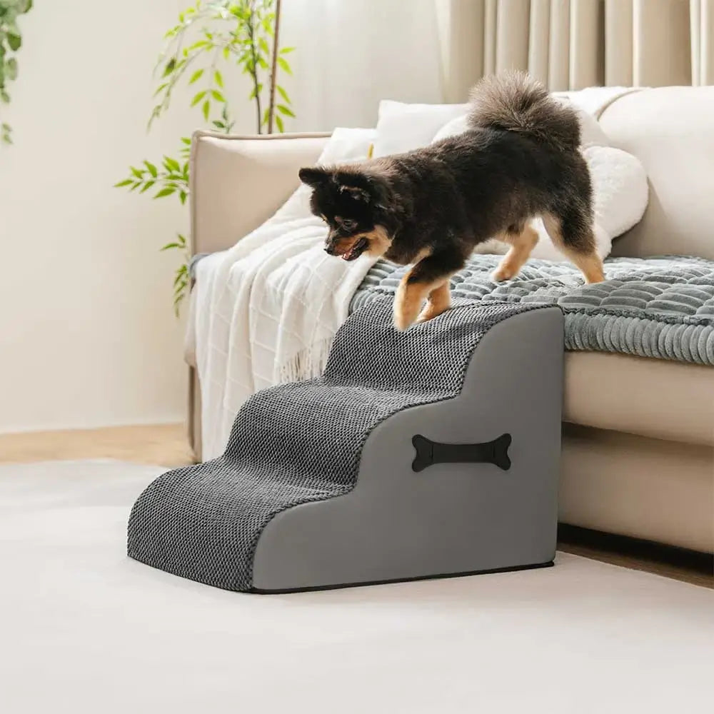 Escaliers pour chien réglables doux antidérapants et lavables avec rampe douce
