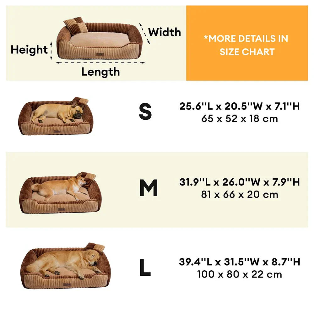 Lit pour chien en flanelle à blocs de couleur vintage avec coussin amovible – CozyRest