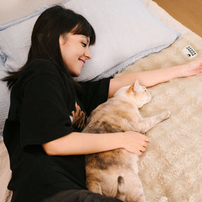 Tapis pour animaux de compagnie en peluche chaude, lavable et portable - ThermoPad