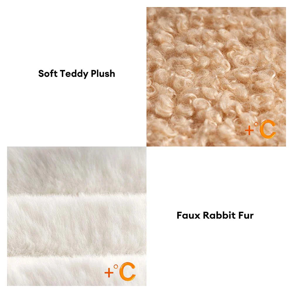 Lit apaisant pour chien en peluche moelleuse, inspiré du biscuit, avec oreiller – SweetNap