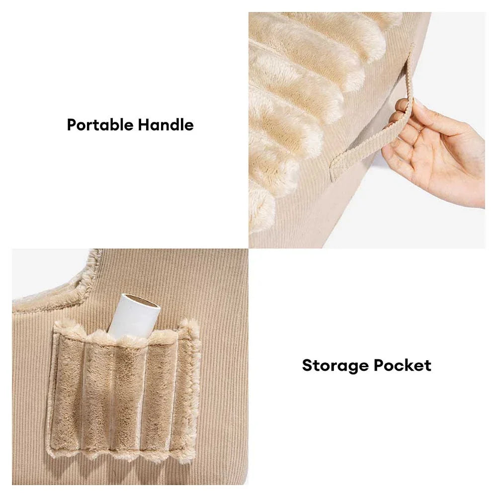 Escalier et lit pour animaux détachables en peluche moelleuse 2 en 1 - CreamyRamp