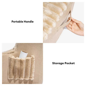 Escalier et lit pour animaux détachables en peluche moelleuse 2 en 1 - CreamyRamp