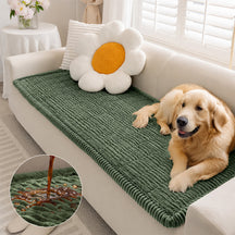 Tapis pour animaux en flanelle douce imperméable, respirant, anti-dérapant pour canapé.