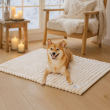 Tapis pour animaux en fausse fourrure de lapin lavable et chaud - ComfyEase