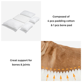 Lit pour chien et chat en faux lambswool à rayures tendance à double couche - Extérieur
