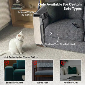Tapis grattant pour chats entièrement recouvert en faux sisal, protection des accoudoirs de canapé pour chats.