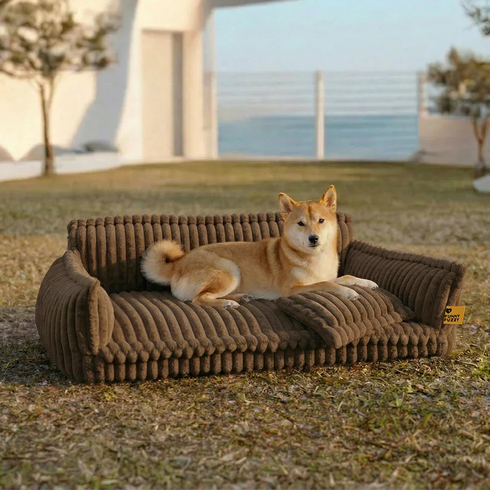 Grand Coussin Orthopédique Doux Lavable et Moelleux pour Chien - Lit de Canapé d'Extérieur Snoozy Dream