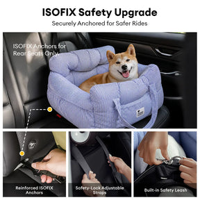 Siège de voiture pour chien ISOFIX portable avec système