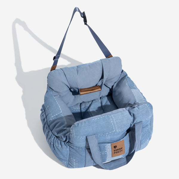 Siège Auto Chien 40x35x25cm – Panier Voiture Pliable Oxford Respirant, Lavable, Antidérapant Pour Petit & Moyen Chien