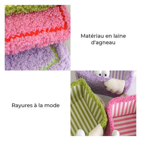 Panier de Rangement Pliable à Rayures Monstre Coloré