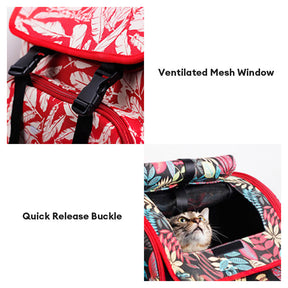 Sac à dos de voyage pour chat portable et confortable à motif hawaïen tendance