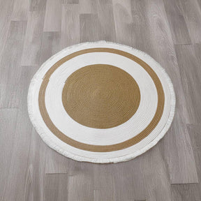 Tapis en jute tissé à la main style nordique durable avec franges pour chat
