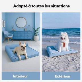 Grand lit orthopédique pour chien respirant antidérapant et à forte capacité de refroidissement