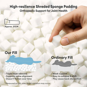 Grand coussin pour chien avec protection épaisse et résistante aux rayures.