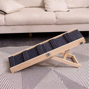 Rampe en bois pour chien réglable 4 hauteurs escaliers pliables pour chien