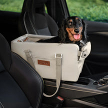 Siège auto console centrale pour animaux en similicuir avec fonction transporteur - Urban Voyager