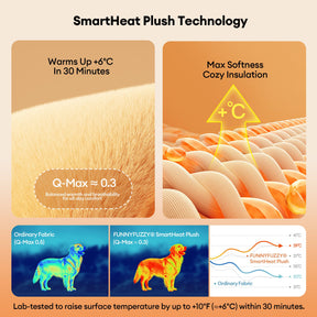 Lit orthopédique pour chien en peluche chaude et en simili cuir avec renfort entourant