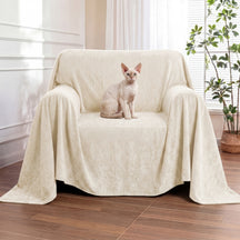 Jeté de canapé Housse de fauteuil, canapé imperméable résistante aux rayures et sans peluches