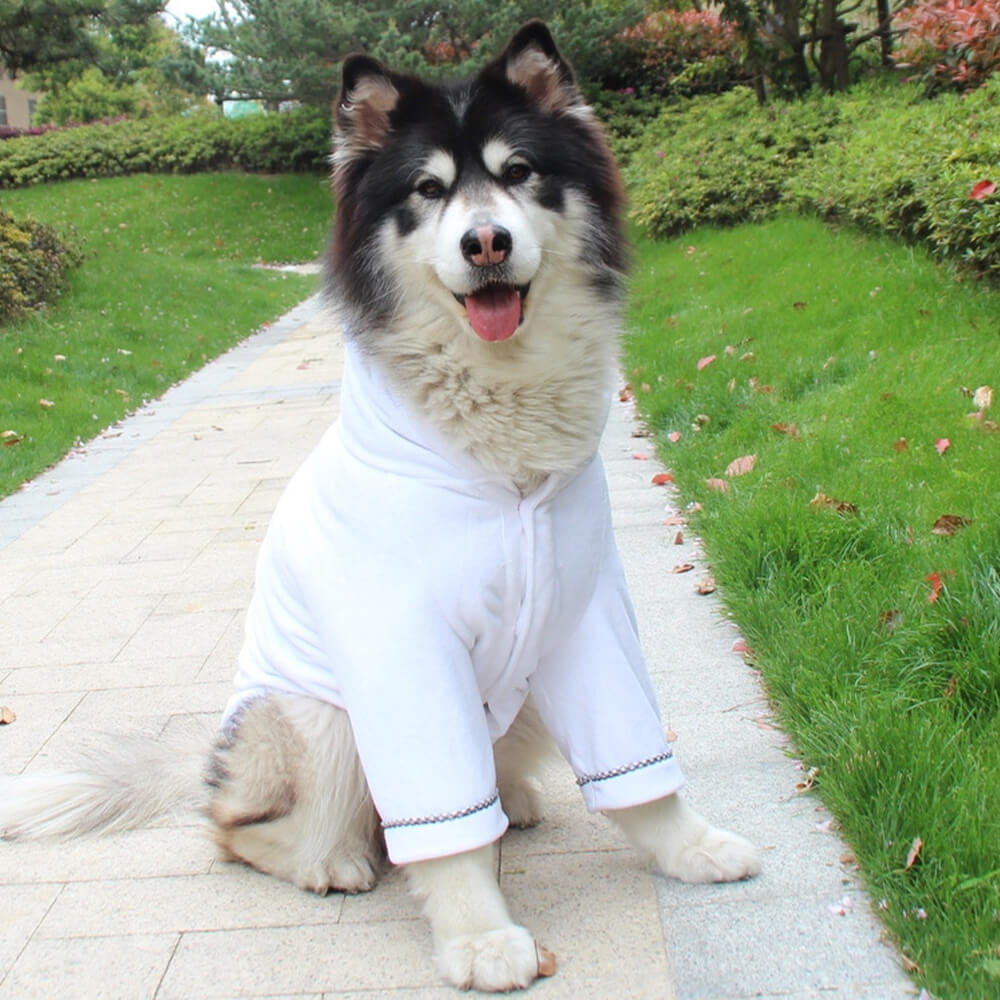 Peignoir à capuche absorbant en microfibre à séchage rapide pour chien