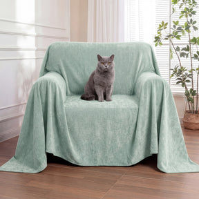 Jeté de canapé Housse de fauteuil, canapé imperméable résistante aux rayures et sans peluches