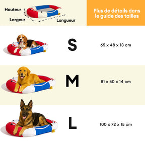 Lit pour animal en forme de bateau imperméable et rafraîchissant avec oreiller – Chill Raft