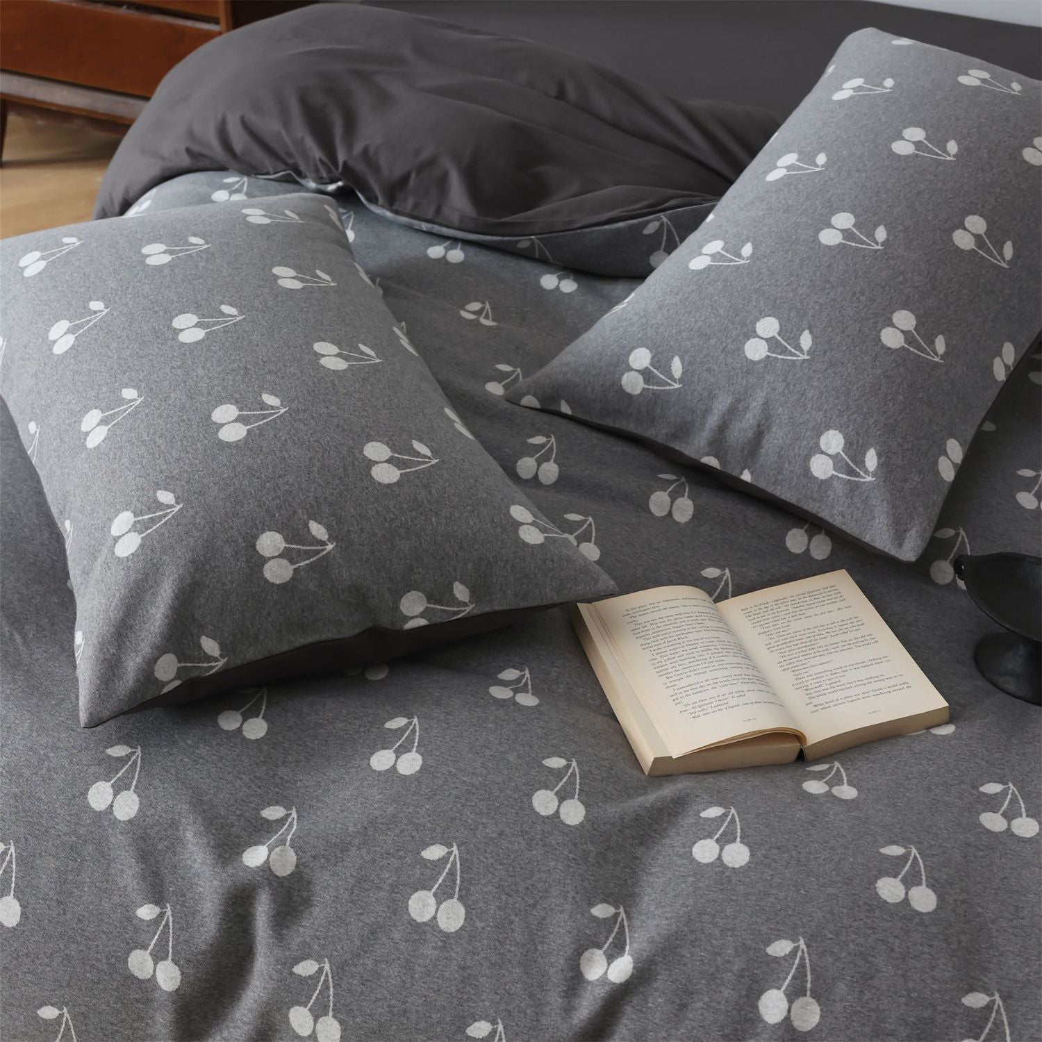 Parure en coton jacquard tricoté avec petit chiot mignon