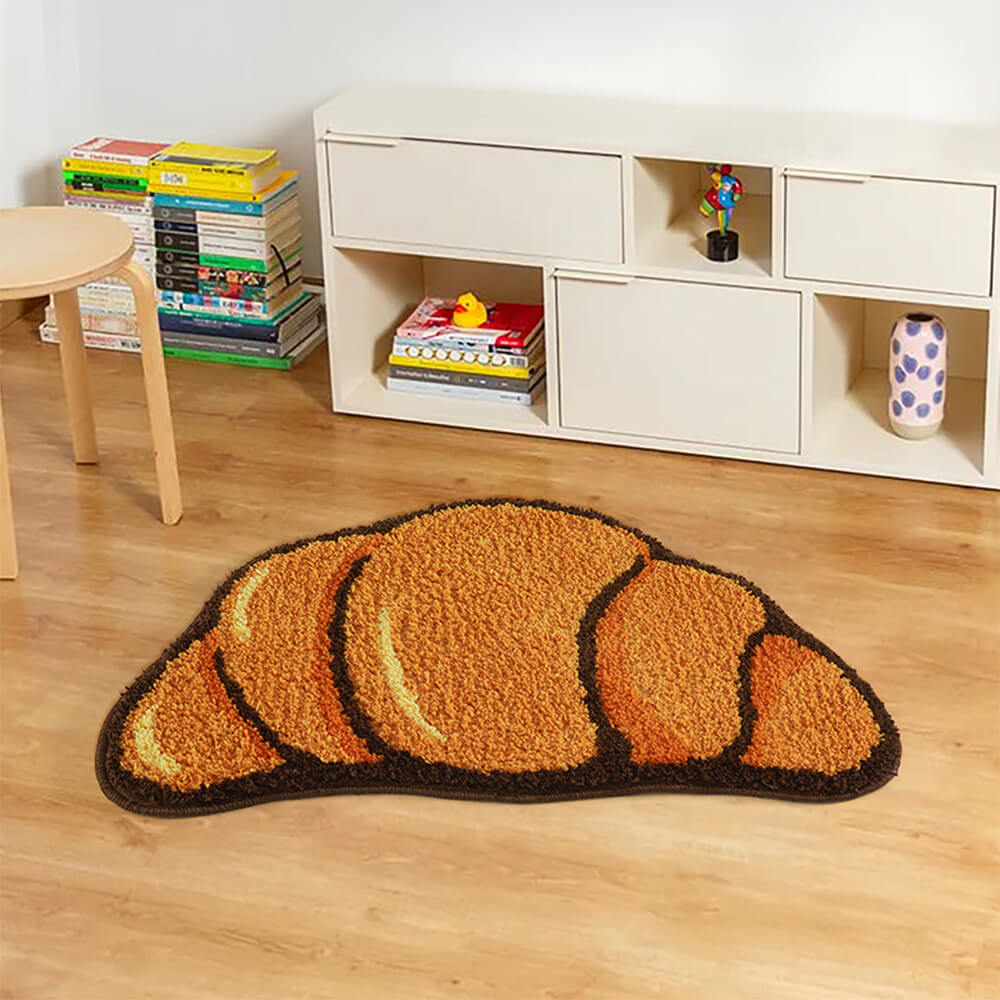 Tapis Décoratif Multifonction Microfibre Antidérapant Croissant