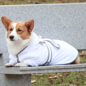 Peignoir à capuche absorbant en microfibre à séchage rapide pour chien