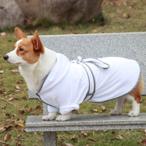 Peignoir à capuche absorbant en microfibre à séchage rapide pour chien