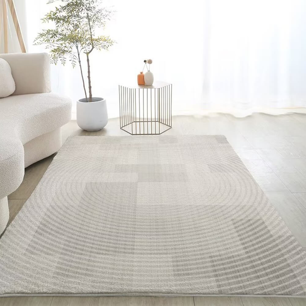 Tapis style moderne simple en fausse laine de cachemire