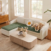 Matelas pour animaux en flanelle doux et paresseux, respirant, avec protection anti-dérapante pour canapé sectionnel.