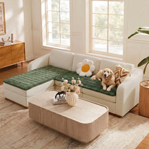 Matelas pour animaux en flanelle doux et paresseux, respirant, avec protection anti-dérapante pour canapé sectionnel.