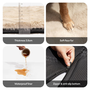Tapis pour animaux de compagnie en peluche chaude, lavable et portable - ThermoPad
