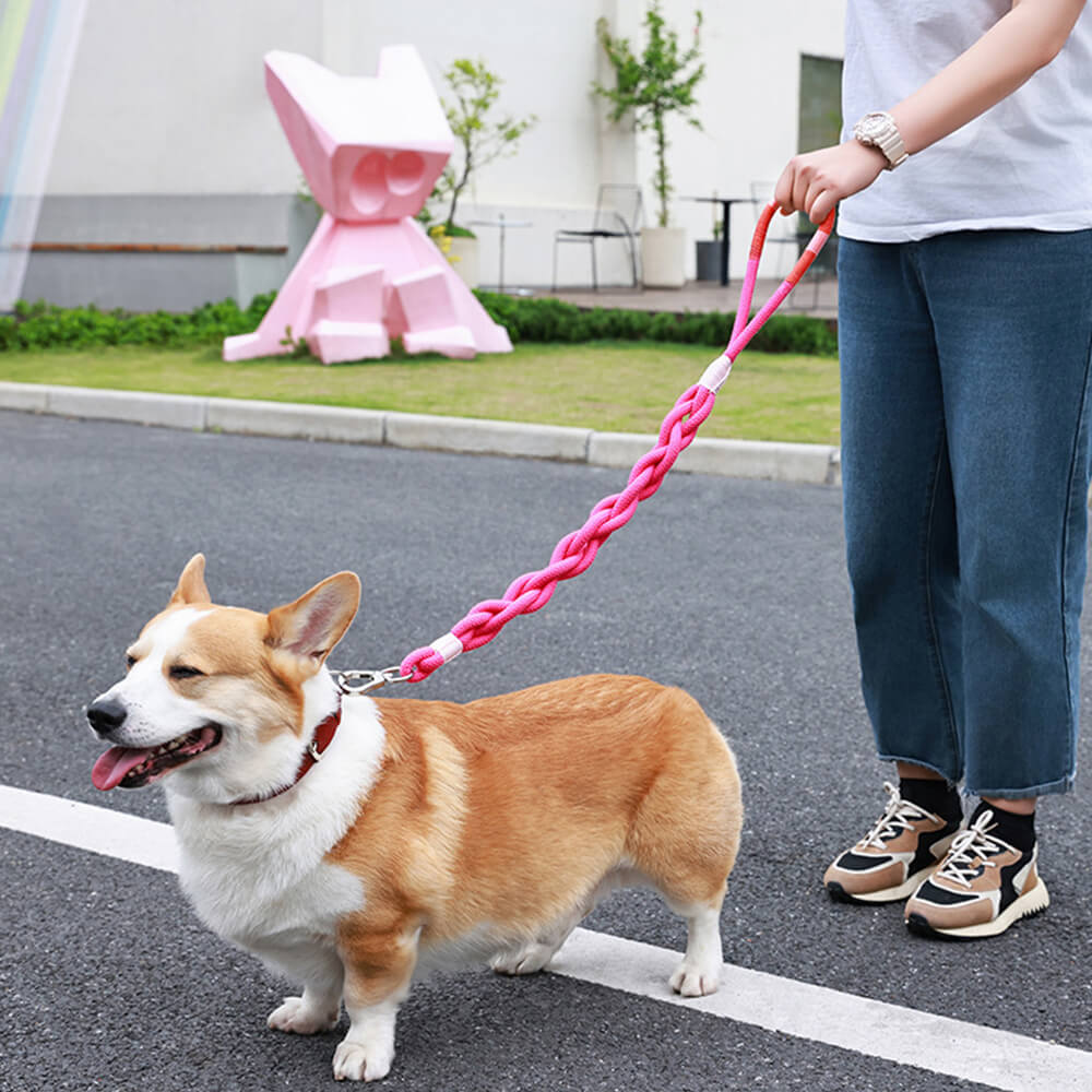 Corde de traction tissée à la main épaisse durable pour promenades confortables