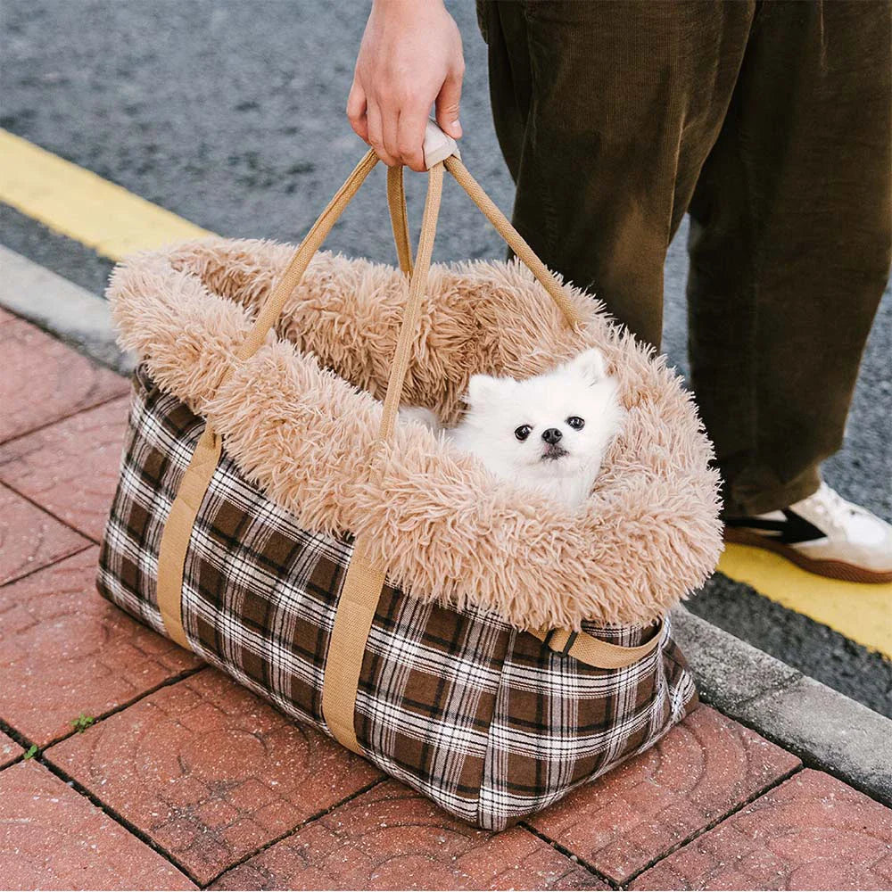 Sac de transport pour animaux 2 en 1 grand et tout temps et sac de couchage pour chien - Plaid du Voyager