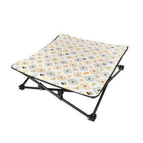 Lit pour chien pliable et lavable extérieur à motifs multiples