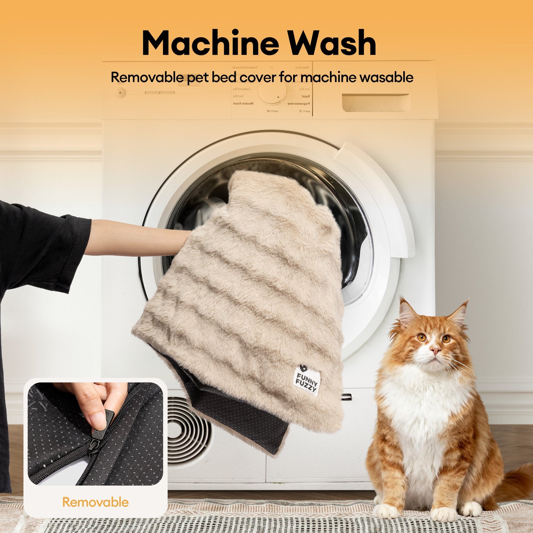 Tapis pour animaux de compagnie en peluche chaude, lavable et portable - ThermoPad