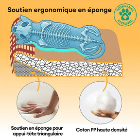 Lit rectangulaire extra-large pour chien en tissu Teddy fluffy lavable - Night-night