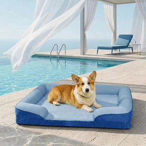 Lit Sofa pour Chien Grand et Lavable Orthopédique Tapis Rafraichissant Chien - Extérieur