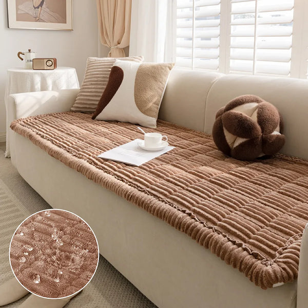Housse de canapé pour chien et chat imperméable, tapis de protection doux en flanelle respirante, antidérapant et confortable