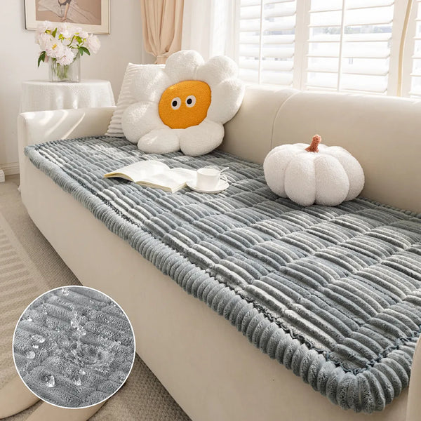 Housse de canapé pour chien et chat imperméable, tapis de protection doux en flanelle respirante, antidérapant et confortable