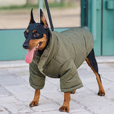 Manteau pour chien en fausse fourrure chaude et confortable avec boutons-pression