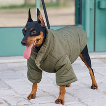 Manteau pour chien en fausse fourrure chaude et confortable avec boutons-pression