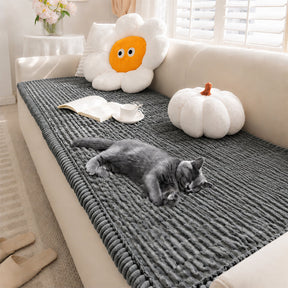 Tapis pour animaux en flanelle douce imperméable, respirant, anti-dérapant pour canapé.