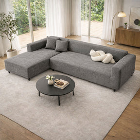 Housse de canapé extensible 3 place en tissu chevrons, pleine couverture, confortable et résistante aux griffures.