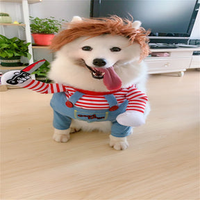 Costume d'Halloween Chucky pour Chien Effrayant