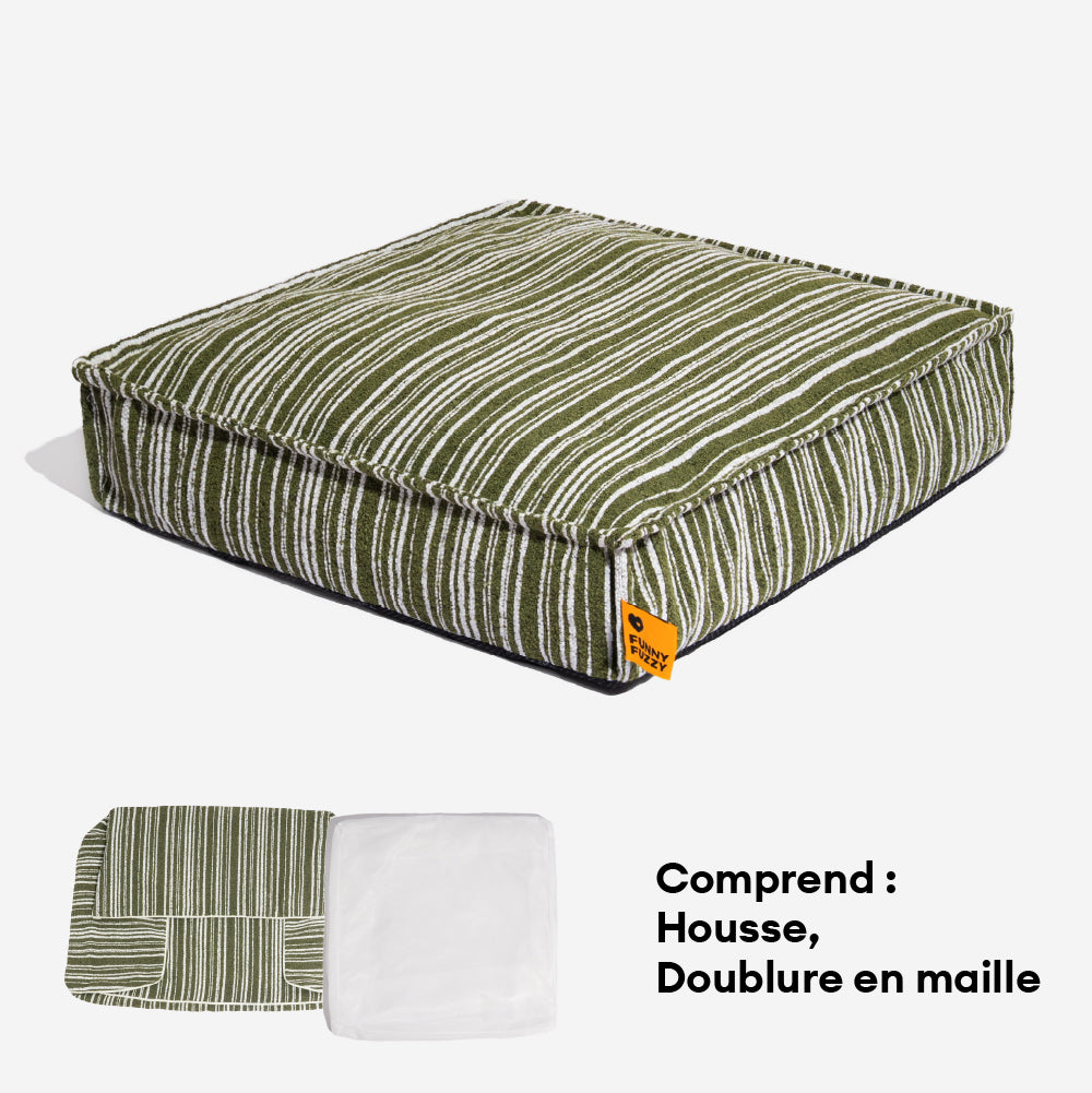 Pouf de rangement durable et lit pour chien - Funnyfuzzy SnugNest